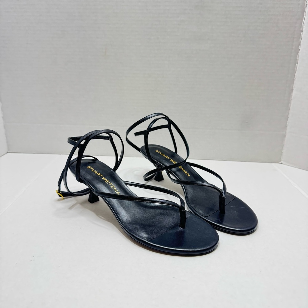 Stuart Weitzman Jimena Black Strappy Sandals - Picture 5 of 11